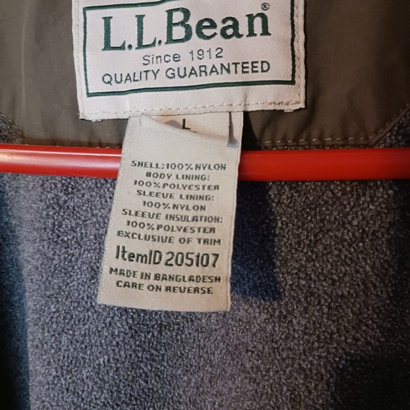 L.L. Bean Classic Men's Olive Bomber Jacket Size Large - Picture 5 of 8